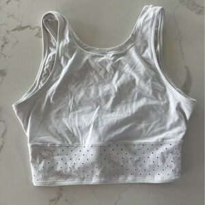 Lululemon White Crop Tank